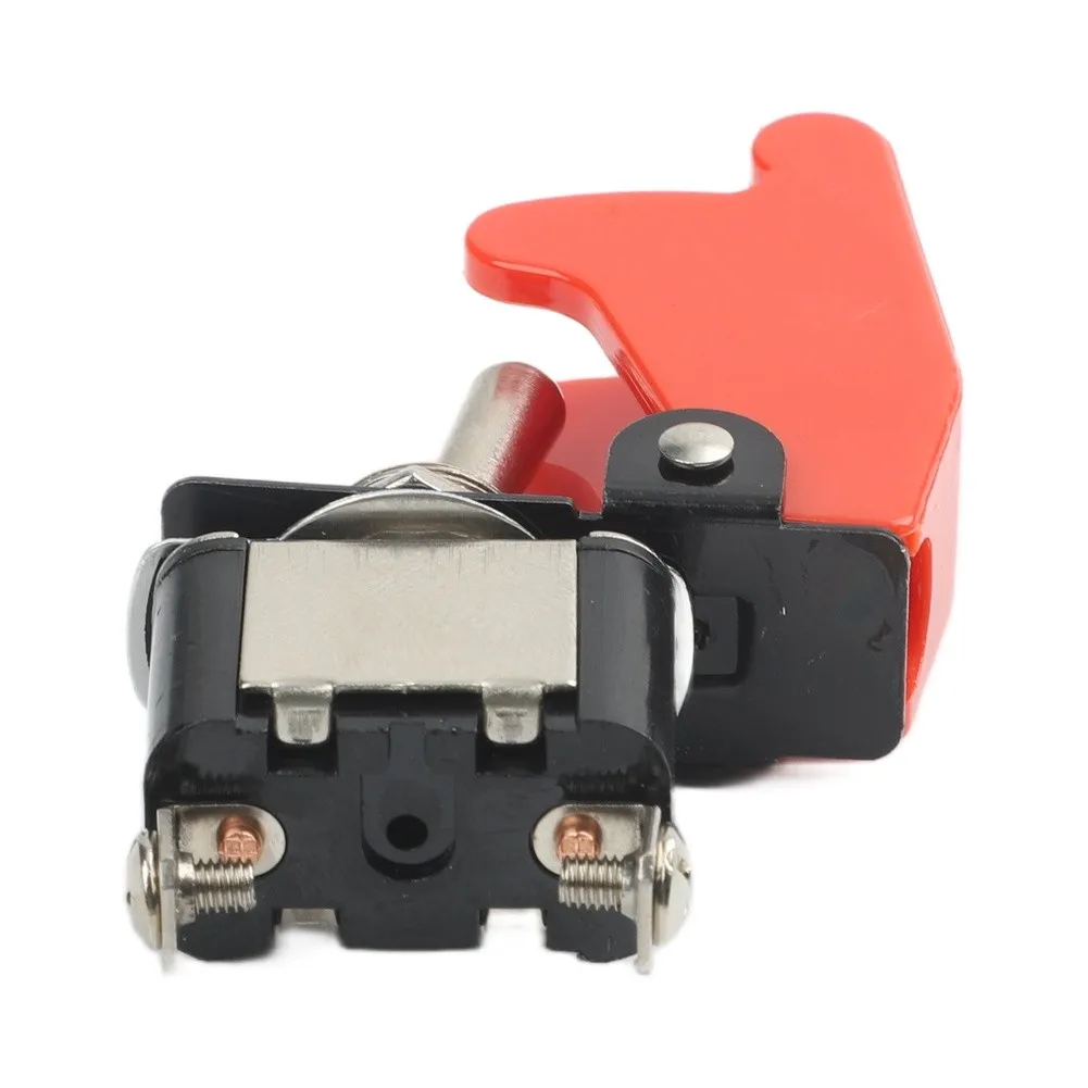 Red Cover Switch 2 Position Switch 12mm Screw Hole Size 15A Rated Current 1NC 1NO for contact Type Stable Performance for toggle