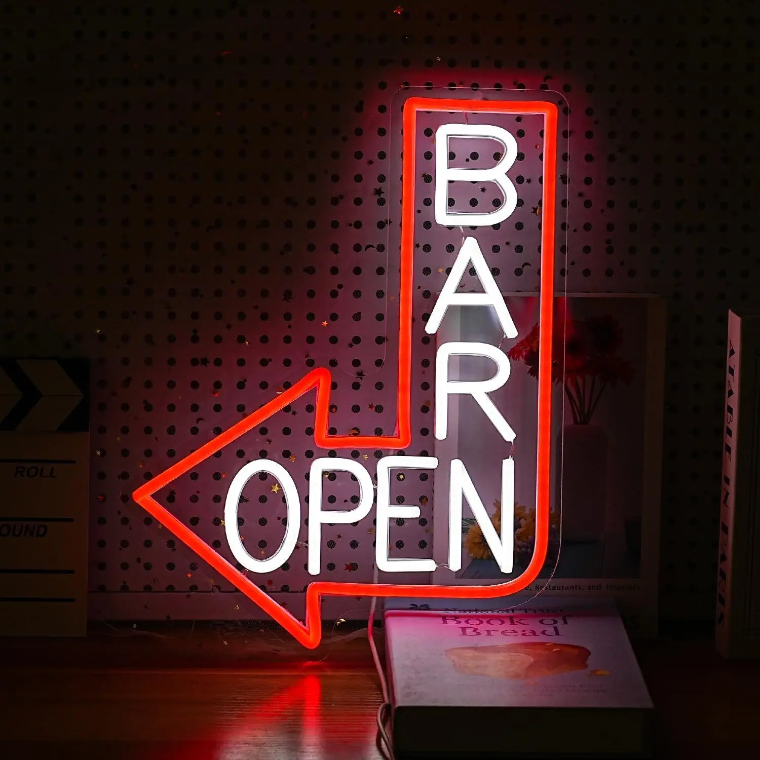 

Bar Sign] Modern Adjustable Brightness USB-Powered Bar Open Neon Sign Restaurants, and Man Cave Decor, Bar