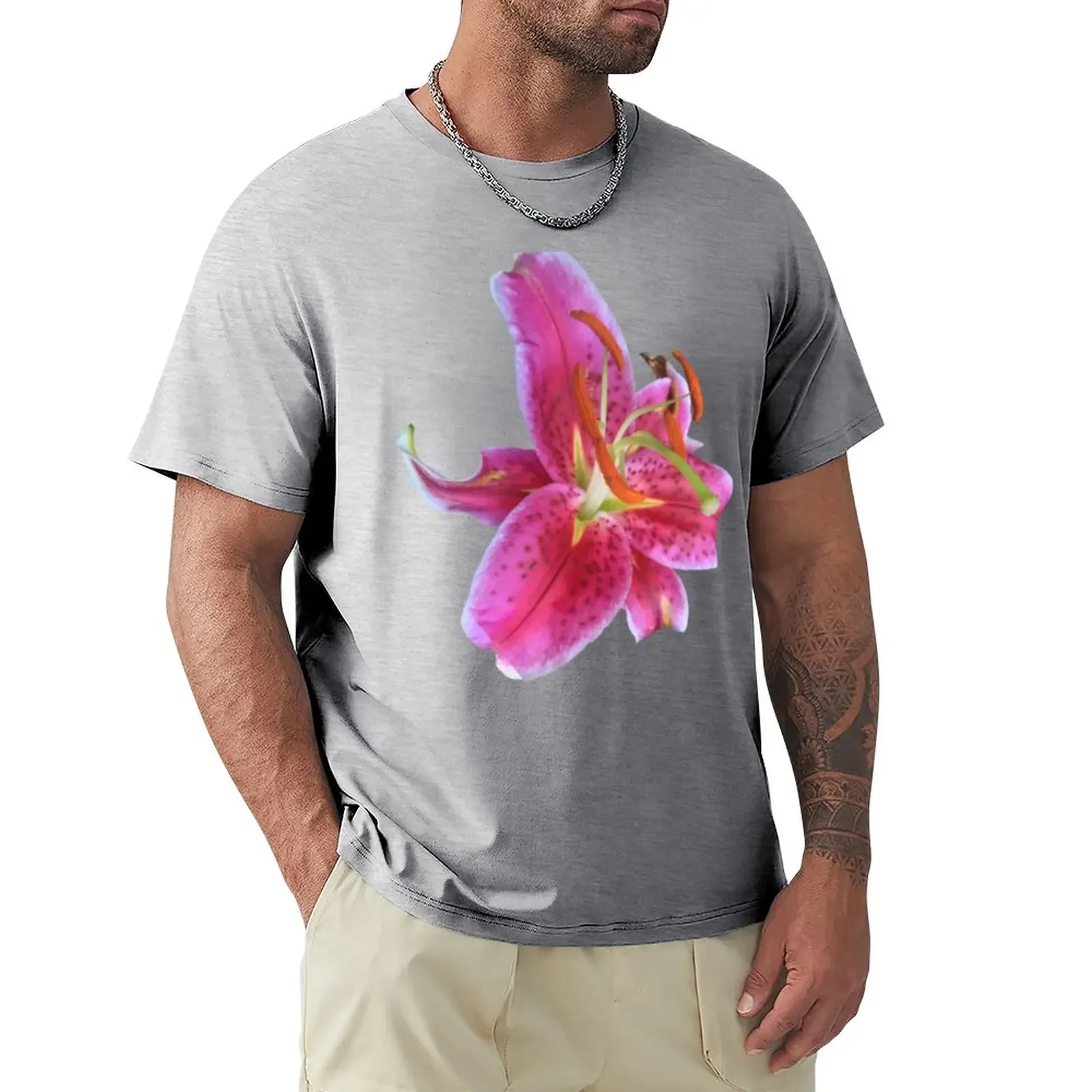 Stargazer Lilly T-Shirt korean fashion tees fruit of the loom mens t shirts