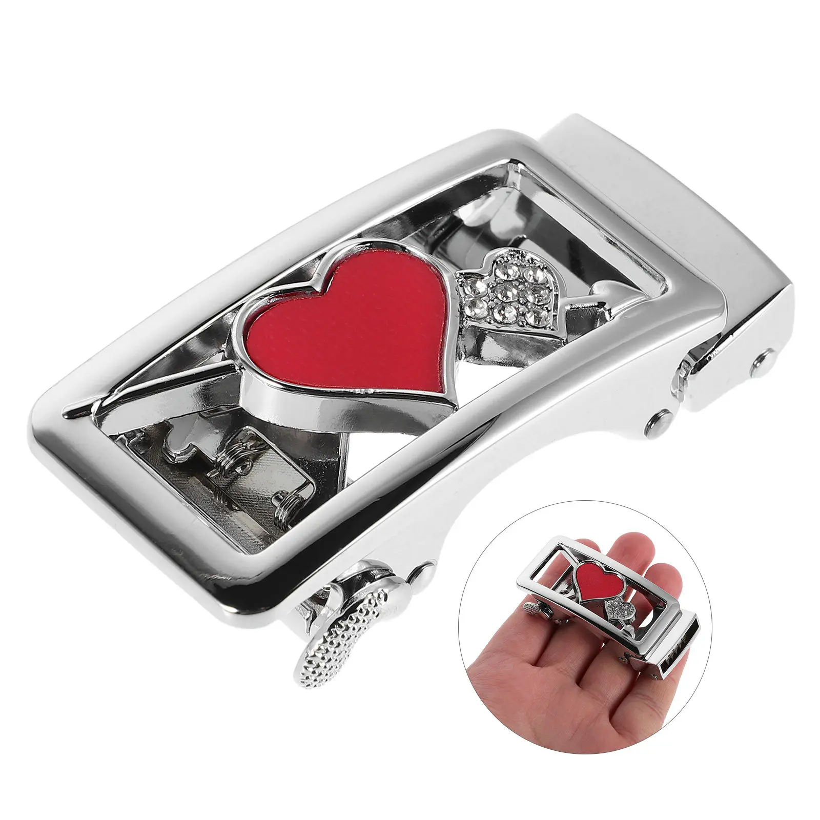 

Стильная женская пряжка для ремня с автоматической застежкой из сплава для платьев, джинсов, юбок: надежная и удобная фиксация, модный аксессуар для талии