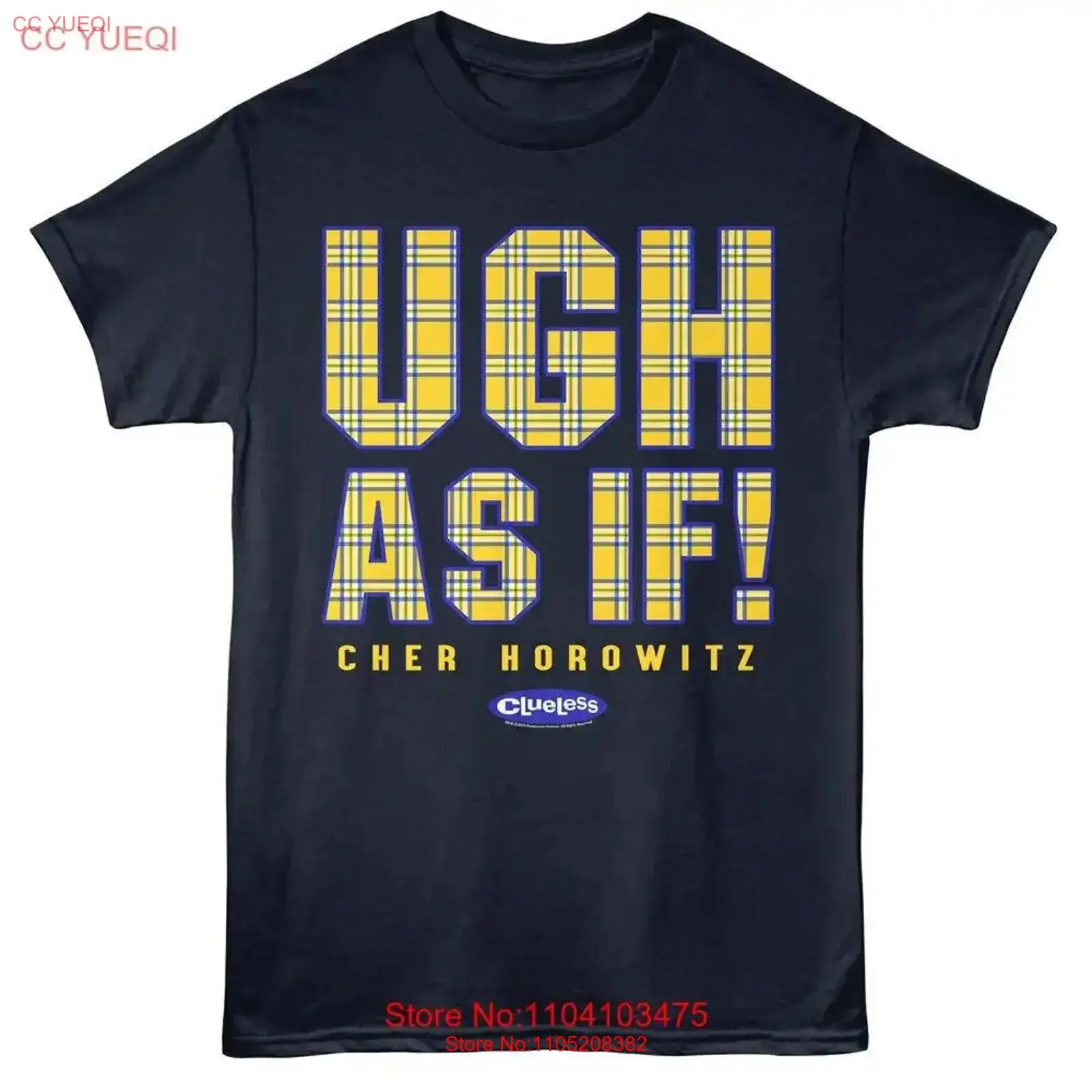 

Clueless 90-е фильм клетчатый фон UGH AS IF Cher Horowitz мужская футболка винтажная стираная дизайнерская одежда уличная мягкая
