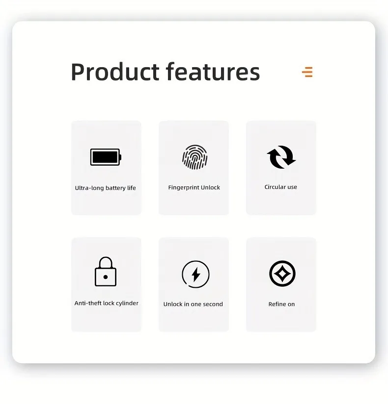 Fingerprint Lock Keyless USB-C Charging Smart Padlock Waterproof Door Lock 0.2sec Unlock Portable Anti-theft Padlock Zinc gallery 5