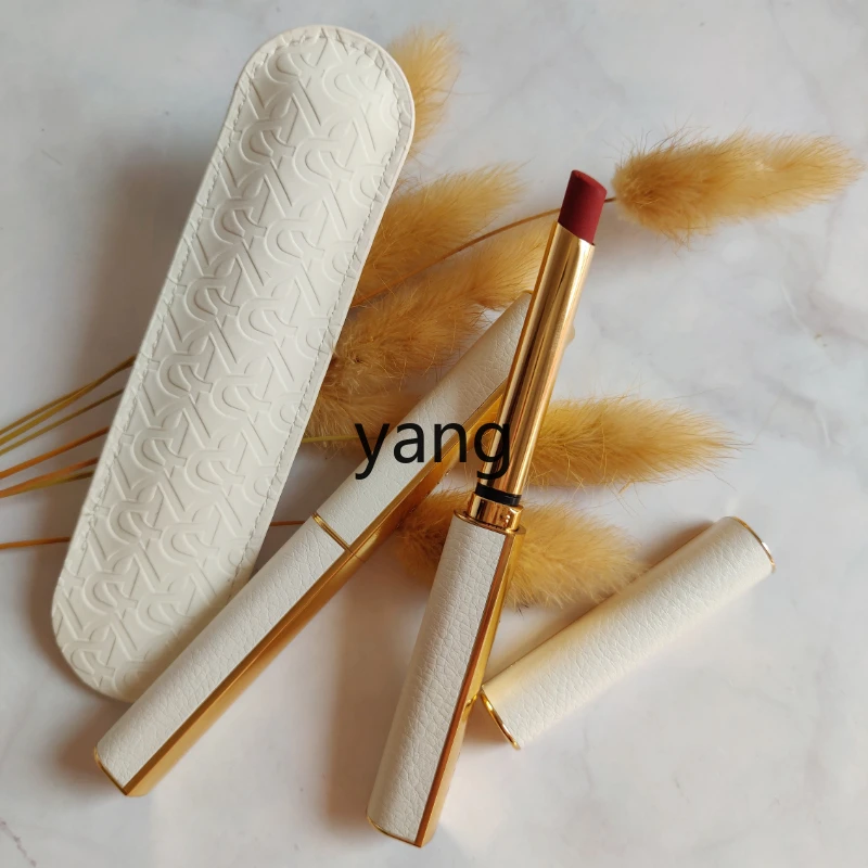 L'm'm Small Stiletto Heel Lipstick Matte Sheepskin Lipstick Rose Silver Wing Rough Stone