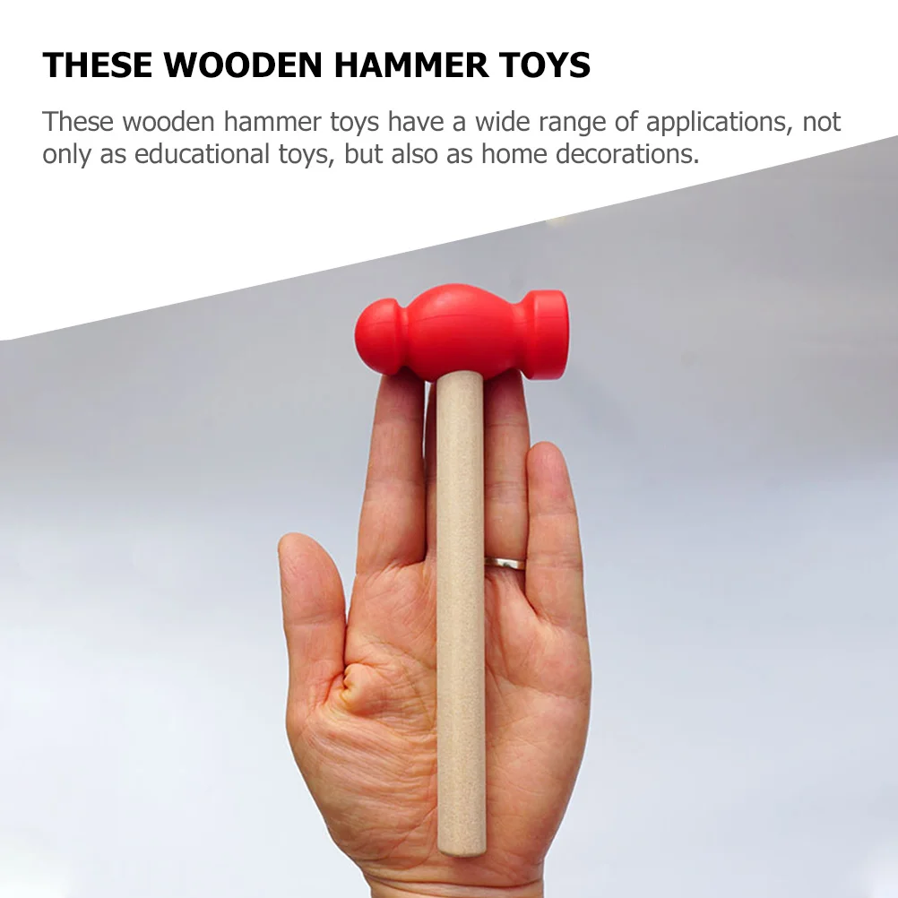 2 stuks reparatietool voor peuter educatief spelen babyveilig gladde afwerking klein decoratief gebruik kinderen houten peuterhamer baby