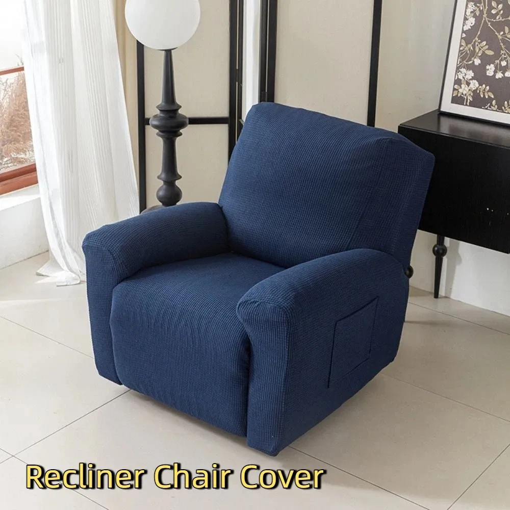 

4 шт./компл., износостойкий чехол для кресла с откидной спинкой, эластичный эластичный чехол для кресла, плюшевый чехол с карманом, защита для мебели