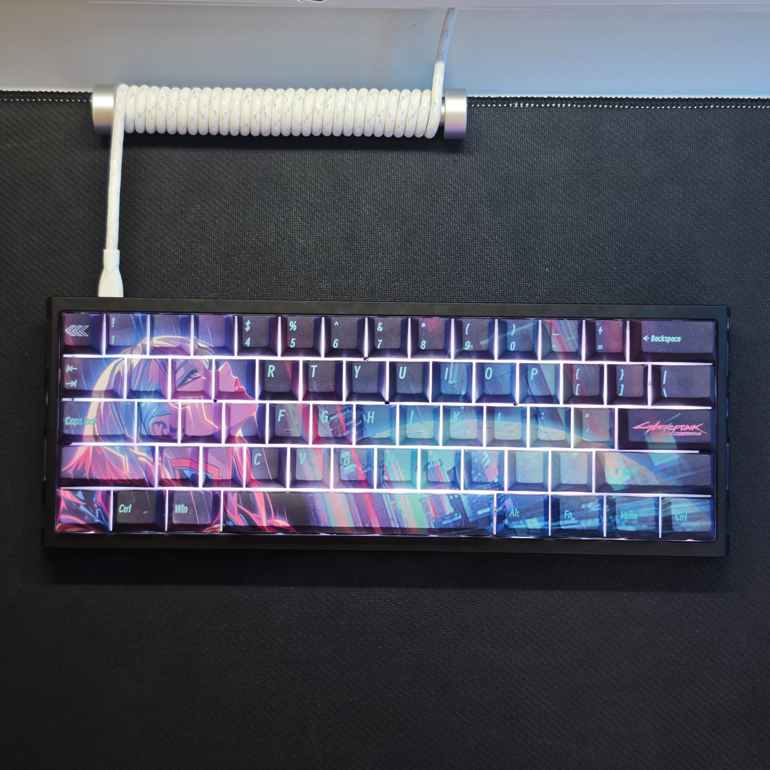 

73 Keys Lucy Keycap Engraving Edge Walker Two-dimensional Theme Wooting Original Height PBT Key Caps for 60 68
