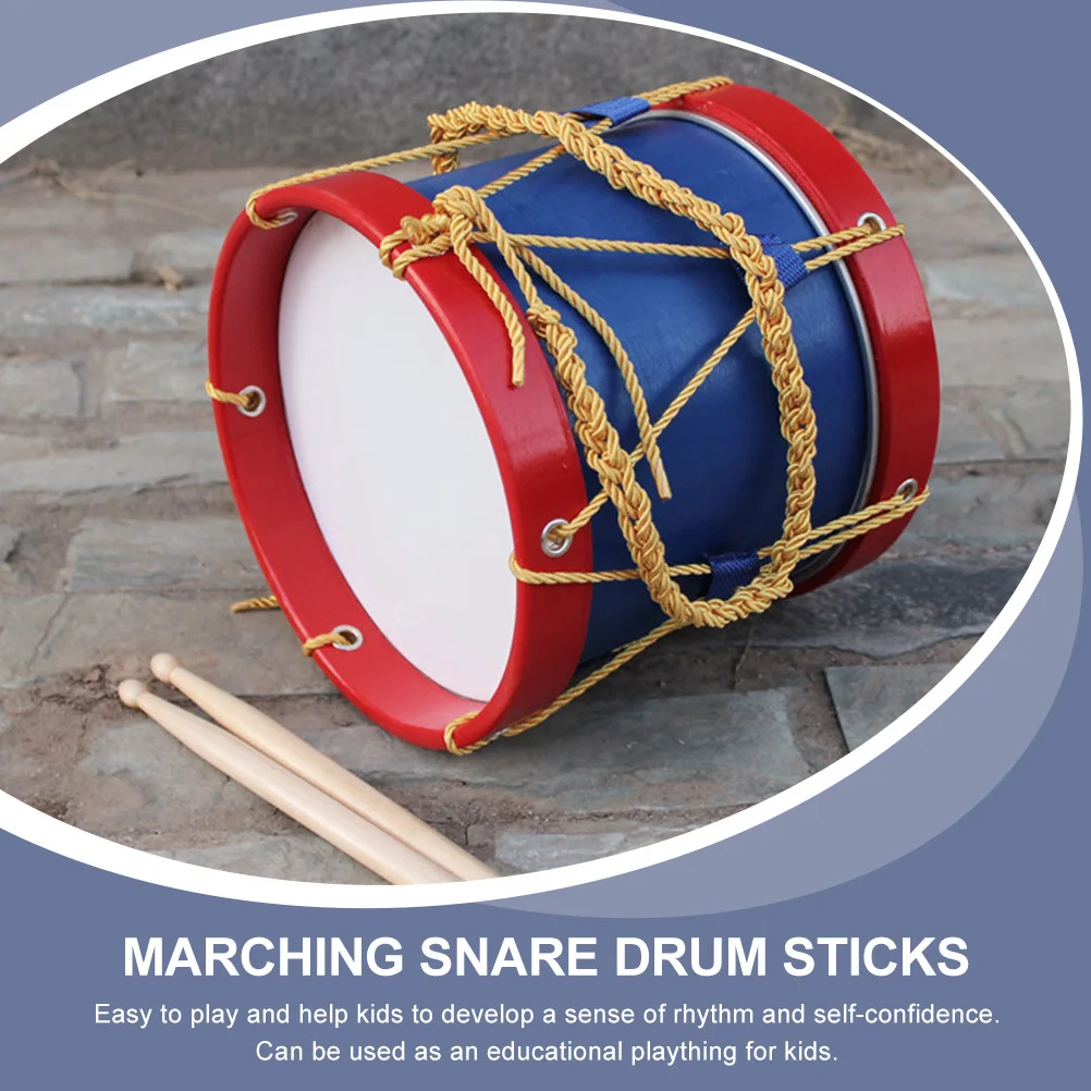 Caja de tambor para niños, duradera, resistente a caídas, suministros musicales para niños, palo de tambor, instrumento de percusión educativo que promueve el Motor