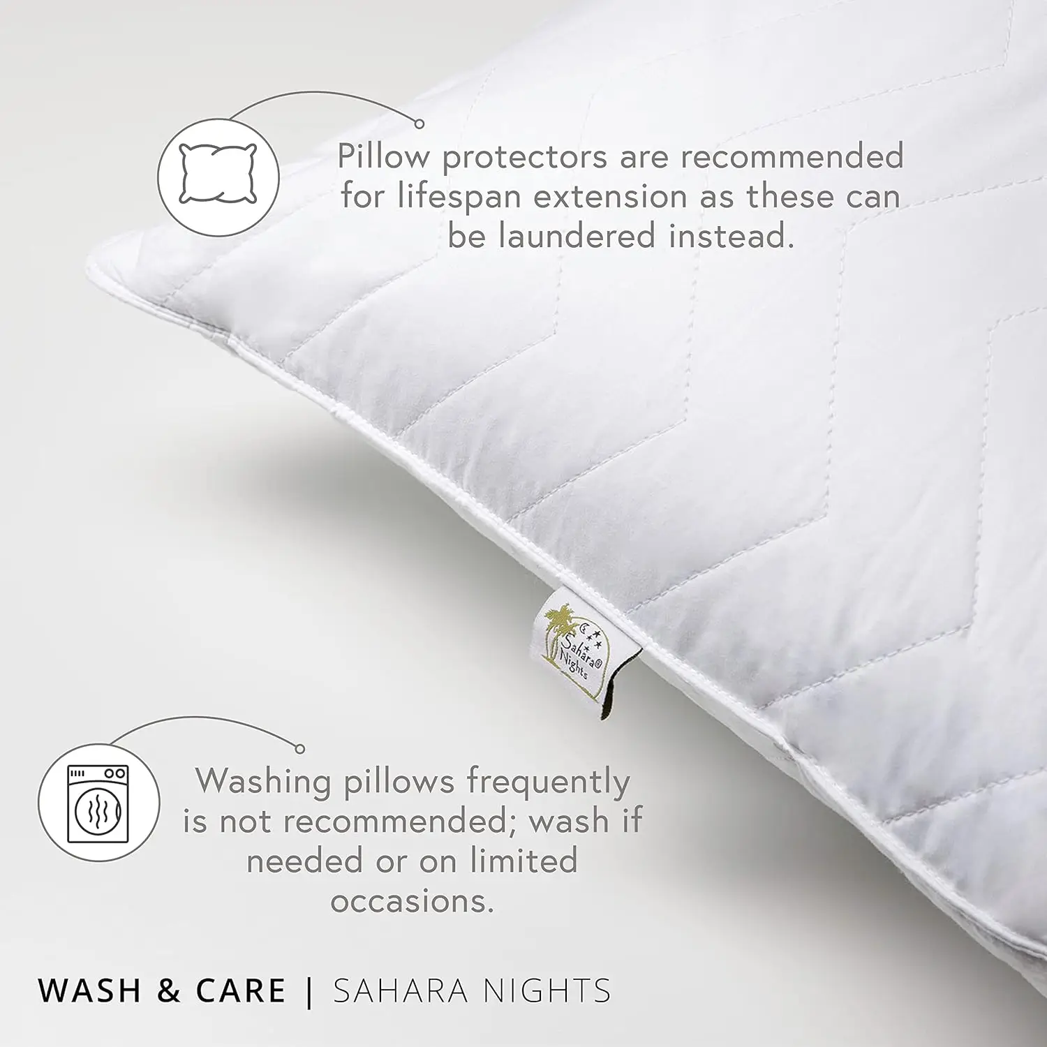 Sahara Nights Bed Pillow for Sleeping | Stomach & Back Sleeper Pillow for Adults | 233TC, 100% Cotton Case, Gel Fiber Fill，Soft