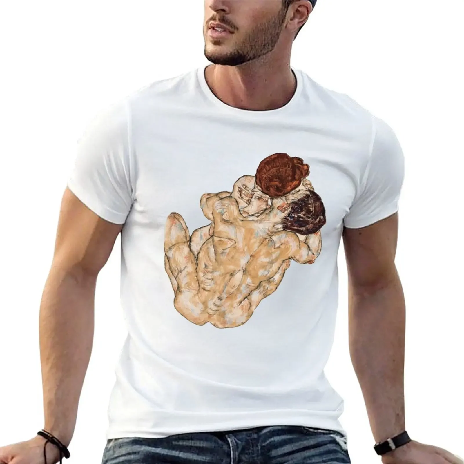 

Egon Schiele - Man and Woman T-Shirt new edition designer shirts men t shirts