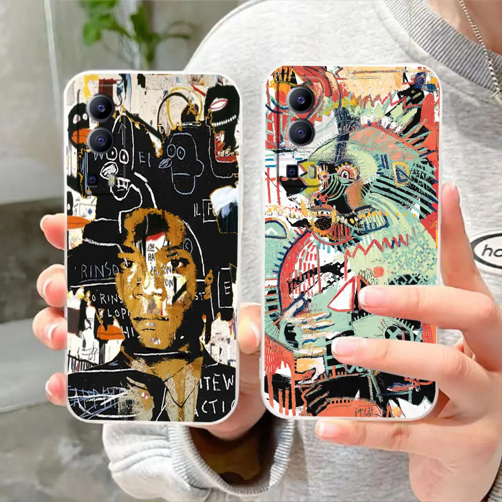 Clear Phone Case For VIVO Y30 Y32 Y33S Y50 Y51 Y52S Y53S Y55S Y76 Y78 V20 V21 V23 V25 V27 5G 4G Case Funda Street Art Graffiti