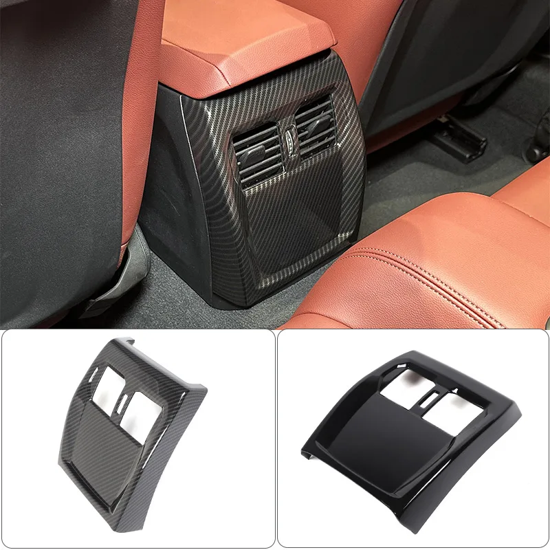 

ABS carbon fibre For BMW 4 Series 2024+ Car Armrest Box Rear Air Conditioning Air Outlet Frame Cover Trim Accessories