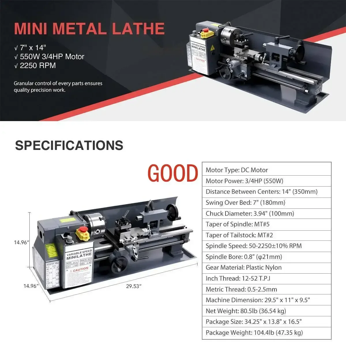 Cross-border e-commerce specializes in multi-functional small household lathes, metal woodworking machine tools