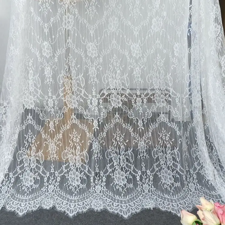 

High-quality Retro Width 150CM Handmade DIY Clothing Accessories Shawl Tablecloth Curtain Dress Eyelash Lace Fabric