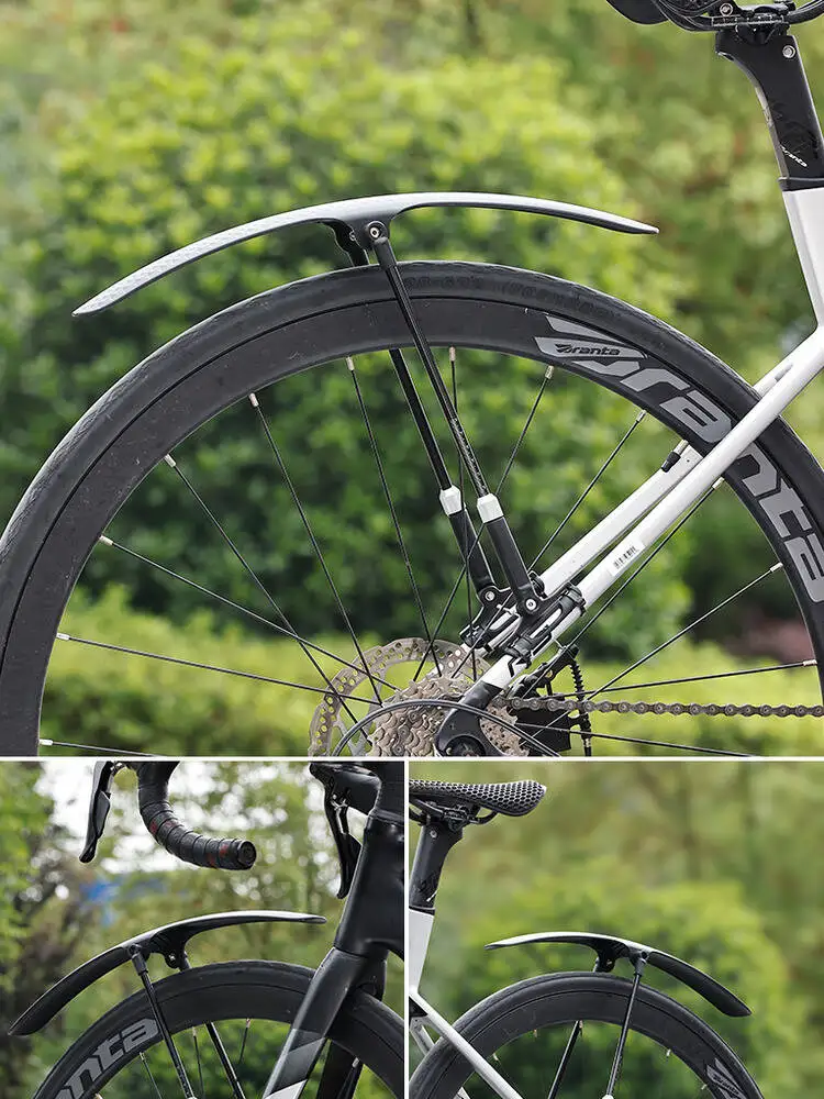 ESLNF Fahrrad-Schutzblech für Rennräder, vorne und hinten, aus PP-Weichkunststoff, robust und widerstandsfähig, als Fahrradzubehör
