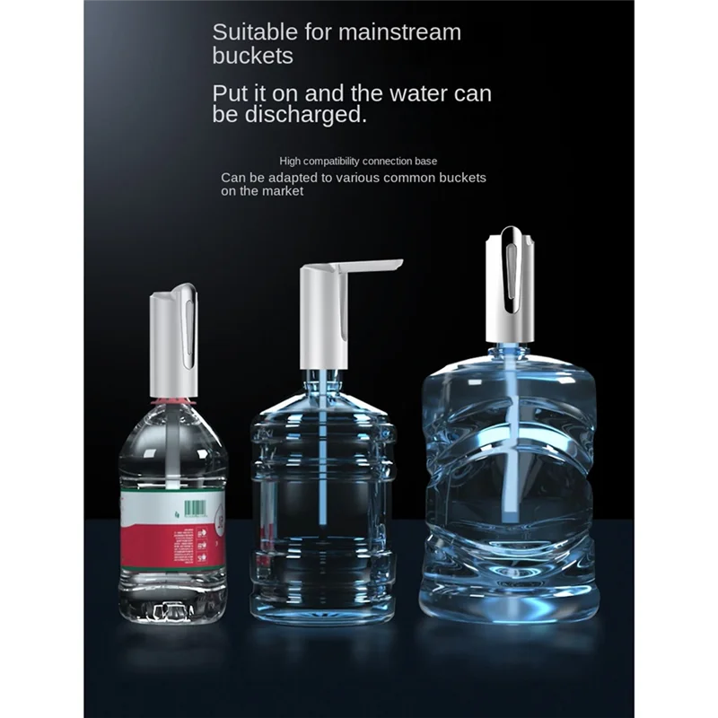 مضخة زجاجات جالون المياه الكهربائية مضخة توزيع المياه الأوتوماتيكية المحمولة القابلة للطي لسطح المكتب مضخة زجاجات المياه بدون قاعدة