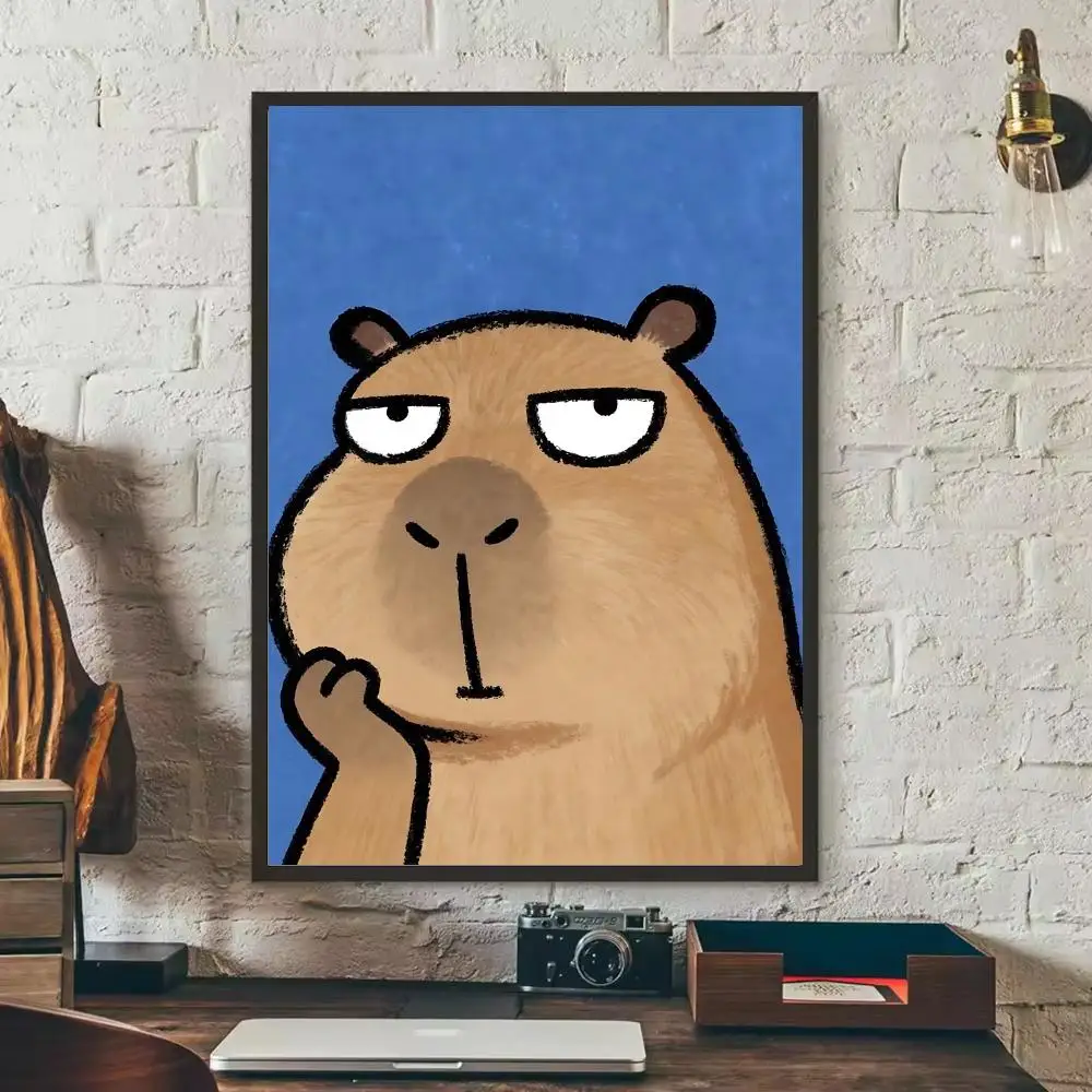 Einfaches, niedliches Kicapara-Cartoon-Poster für Zuhause, Wohnzimmer, Schlafzimmer, Bar, Flur, klebrige Wandkunst, ästhetische Dekoration – Detail 13