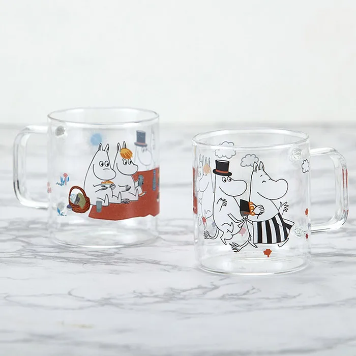 Sammi Mumin Friends Glass Mug Set 2P