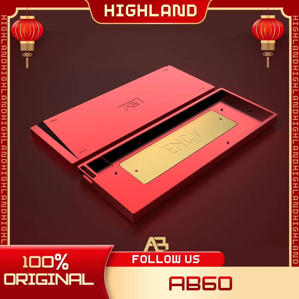 

AB60 Aluminium Alloy Keyboards Case Customized Matte Keyboard Case Wooting 60he Magnetic Axis Keycase For CSGO RAKKA GH60