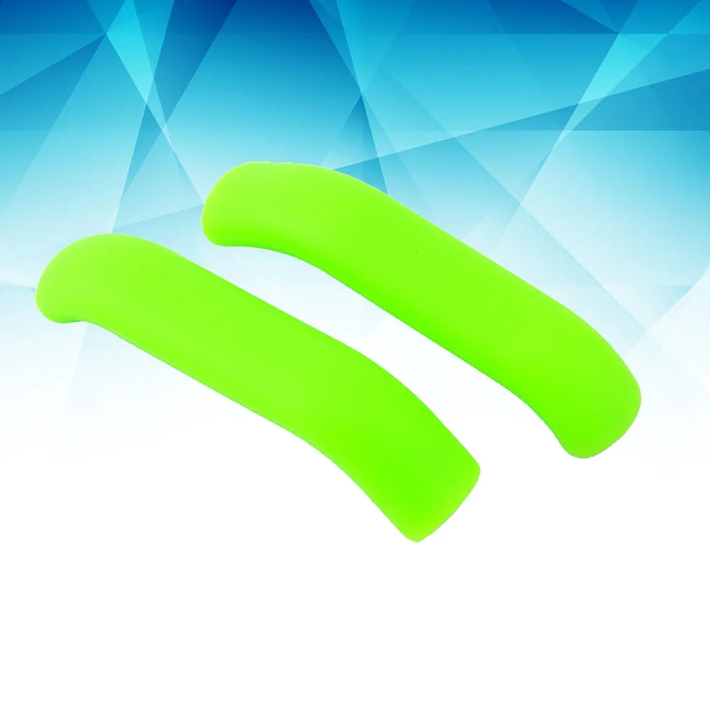 زوج واحد من مقابض مقود الدراجة من السيليكون غطاء فرامل واقي مريح وممتص للصدمات جبل أخضر