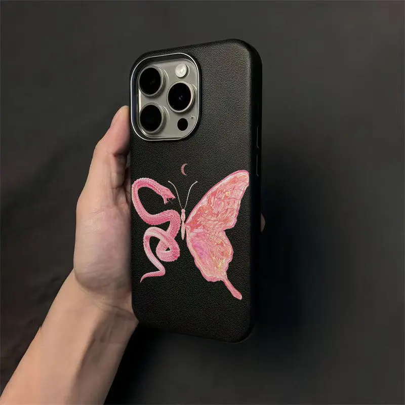 Line butterfly Butterfly and Snake Phone Case For moto 50 50pro 50fusion g85 g54 edge 50 50pro 40neo 5g g play 5g soft Cover