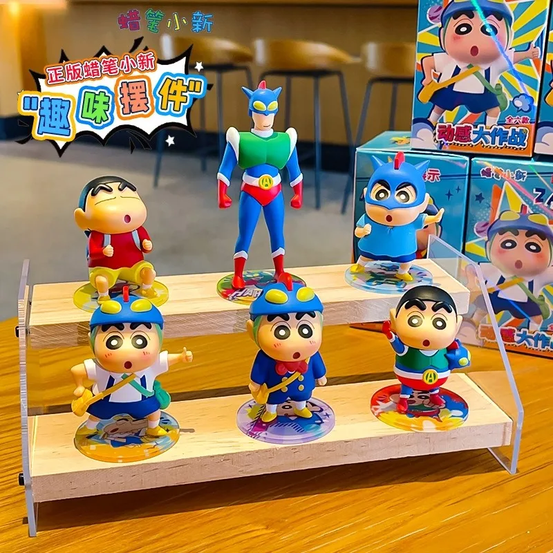 Kawaii Crayon Shin-chan Blind Box Ornament Anime Action Kamen Cute Child Toy Room Decoration Desktop Plush Toy Festival Gift