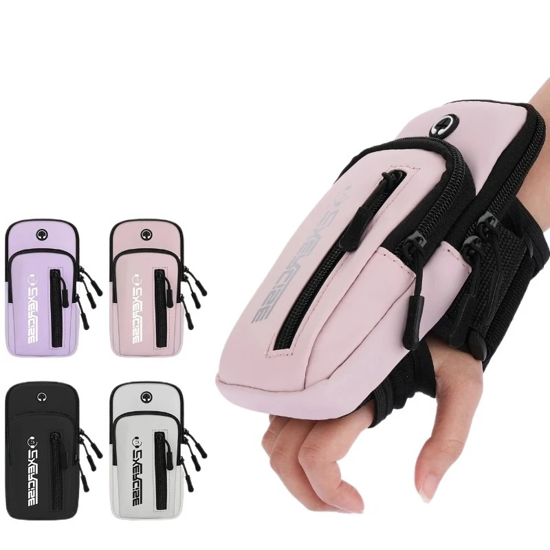 Haissky Multifunction Wrist Running Bags For iPhone 17 16 15 14 Pro Max Air Plus Zipper Outdoor Cycling Fitness Phone Arm Pouch