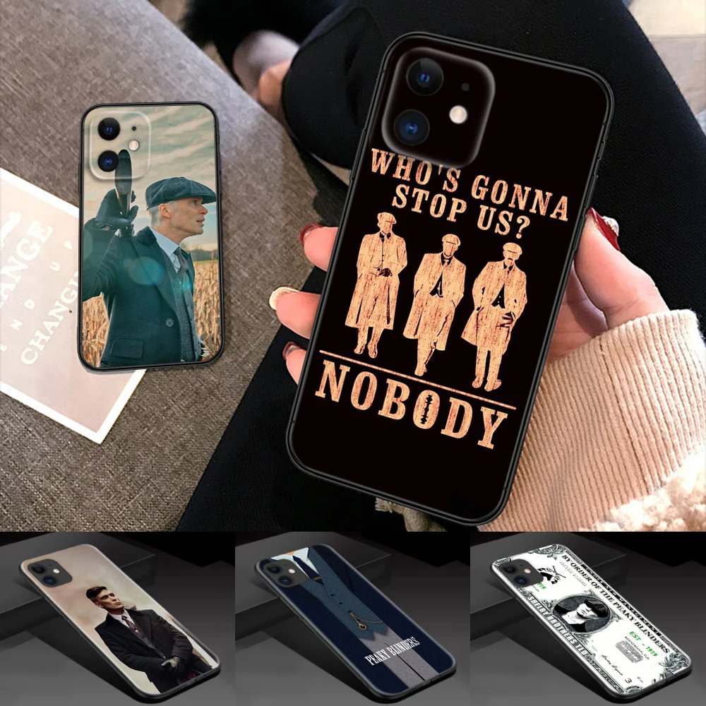 P-Peaky B-Blinders Fashion Soft Silicone Phone Case for iPhone 15 14 Plus 13 12 11 X XS XR Pro Max Mini 8 7 Plus