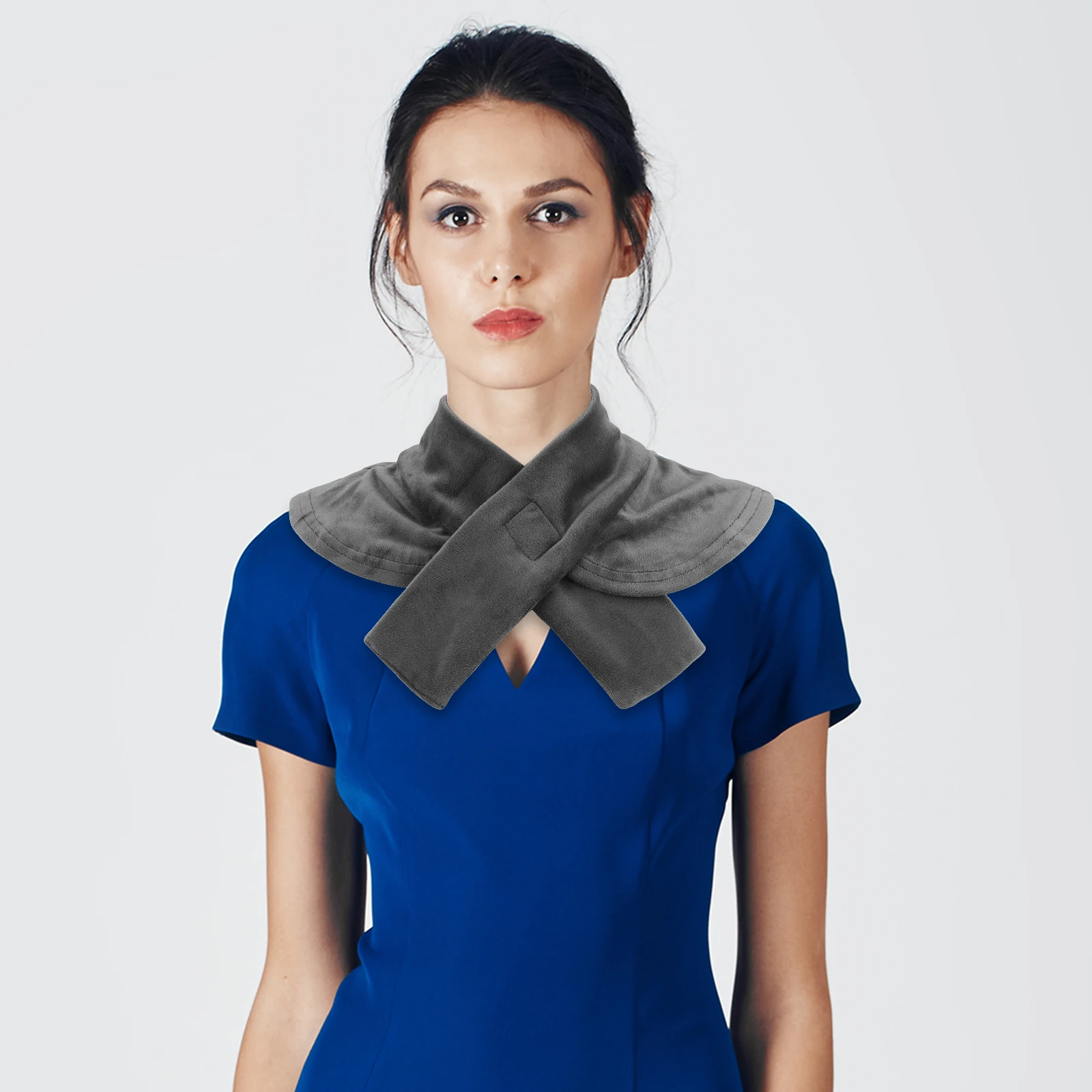 

Fake Collar Detachable Faux False Neck Warmer Grey Blouse Half Shirt Dickey Collar Women Lightweight Portable Outdoor Indoor