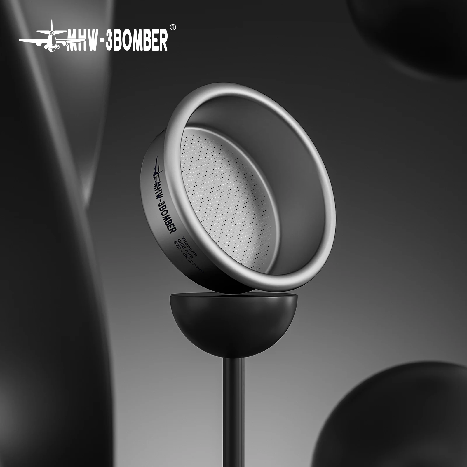 

MHW-3BOMBER 58mm Espresso Filter Basket 18g High Precision Basket Titanium Material Espresso Stainless Steel Coffee Filter