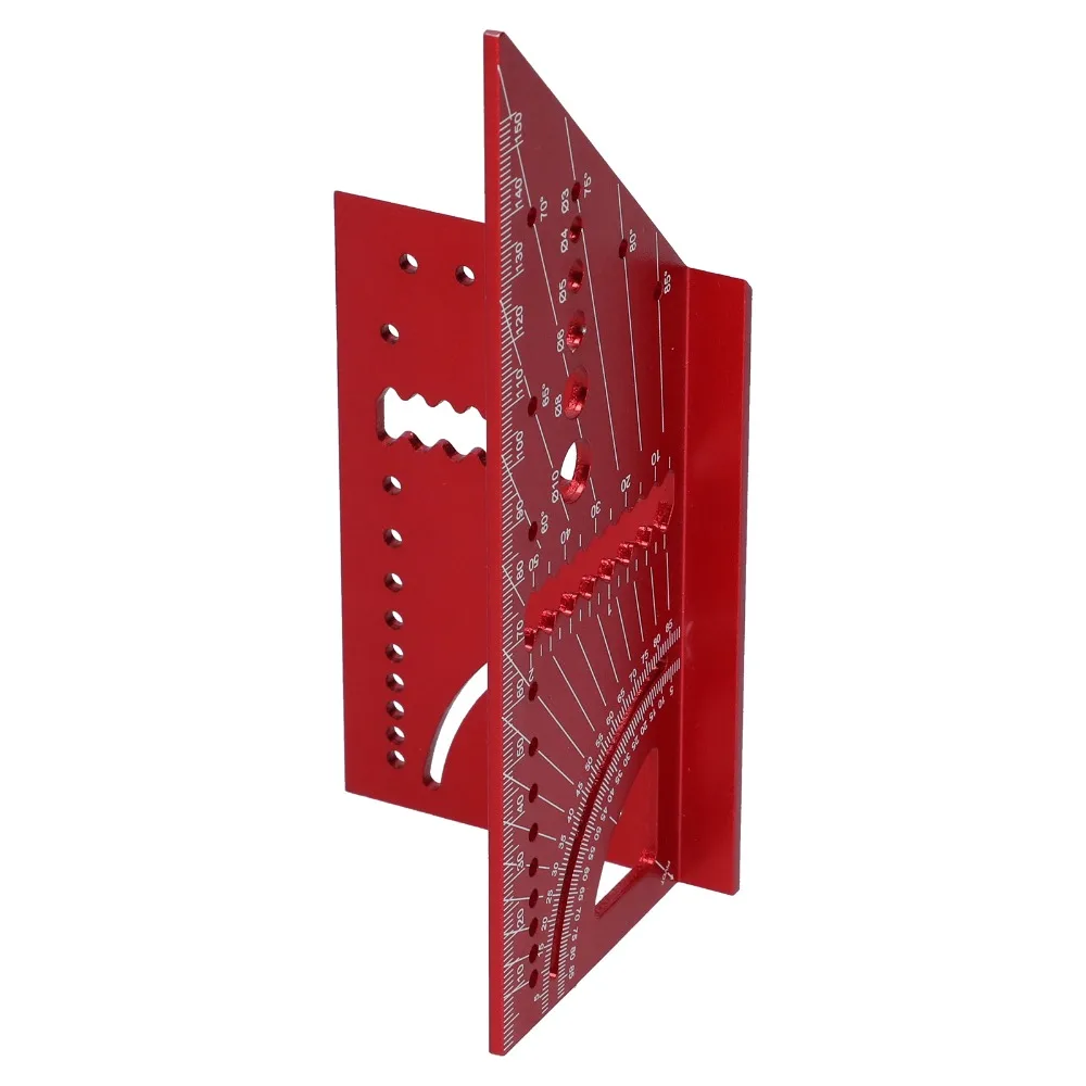 Aluminum Alloy 3D Multi-Angle Measuring Ruler 45 and 90 Degree 6.6 Inch Size Mitre Angle Measuring Tool