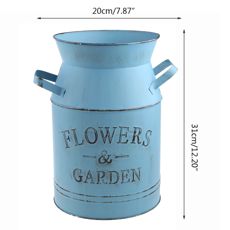 Poitemsic Flower Vase Antique Blue Sculpture Designer Art Vase Drop shipping