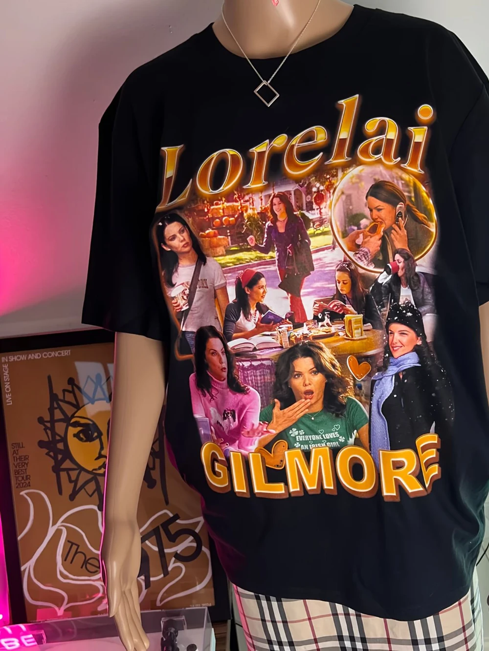 Fashion T Shirt Lorelai Gilmore Homage Casual Crew Neck Slight Stretch Fabric Regular Fit Print Pattern Perfect for Women