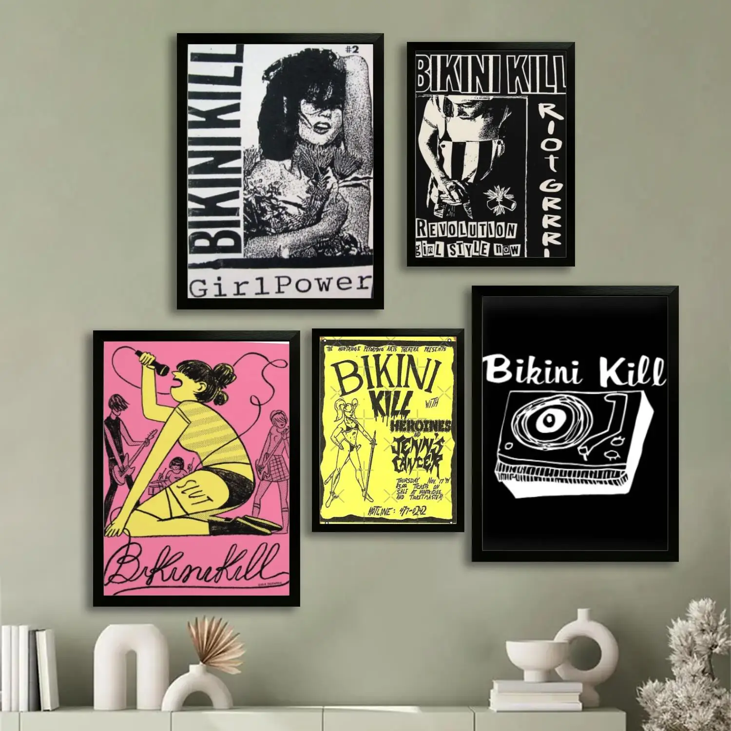 Bikini Kill Canvas Art Poster and Wall Art, Picture Print, Modern Family Bedroom Decor,Decorative painting