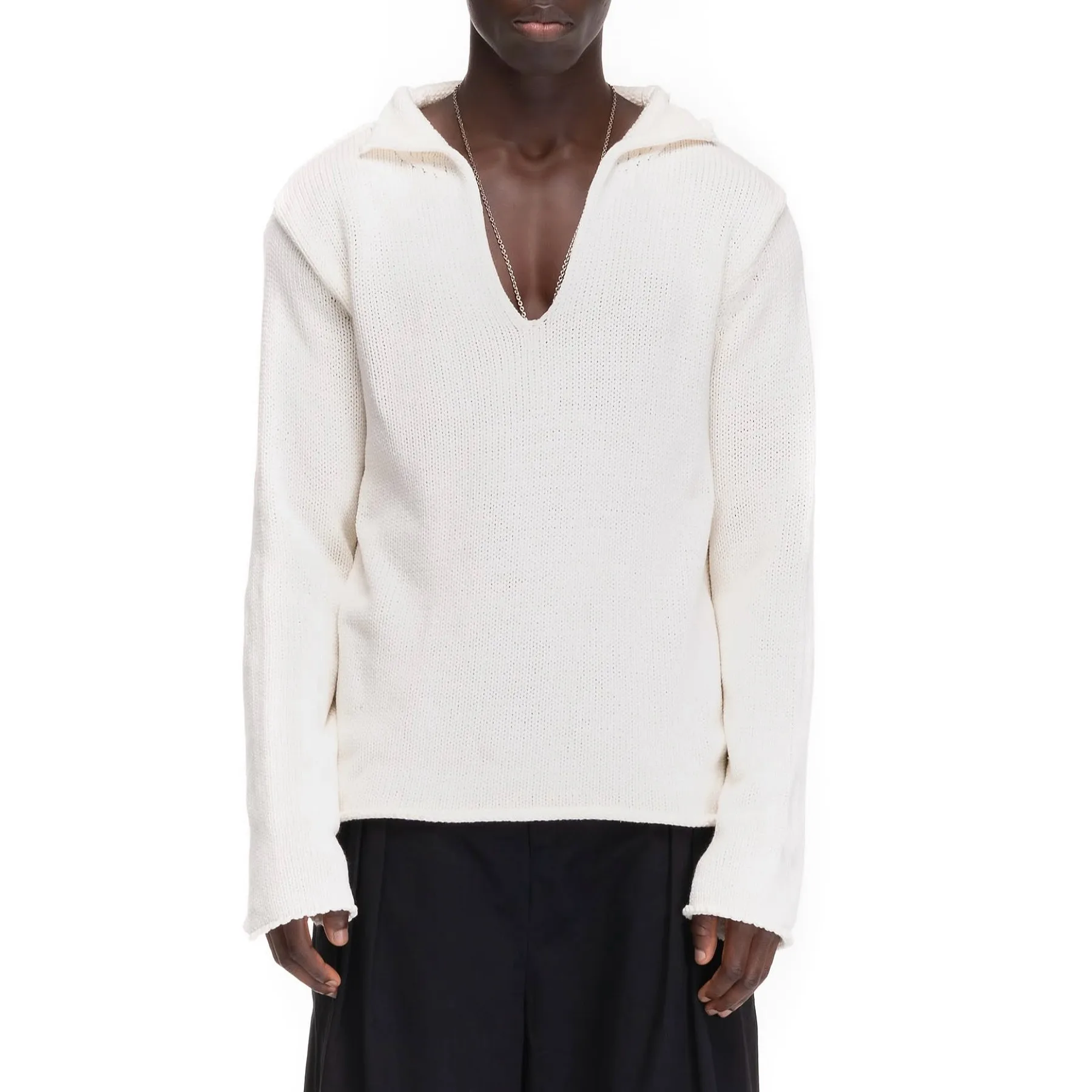 

Мужской черный свитер с V-образным вырезом в американском ретро-стиле, мягкий вязаный пуловер, повседневная теплая и удобная одежда для осени и зимы