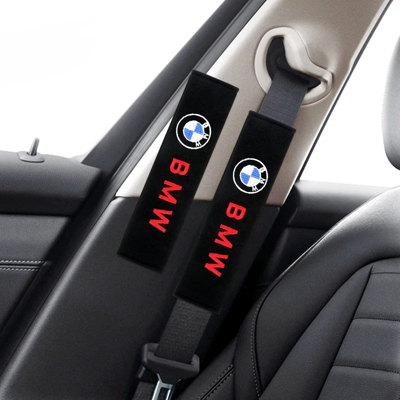 2Pcs Car Seat Belt Safety Belt Shoulder Cover Breathable Protection Seat Belt Padding Pad For BMW M X3 X5 X6 E36 E46 E90 E60 E87