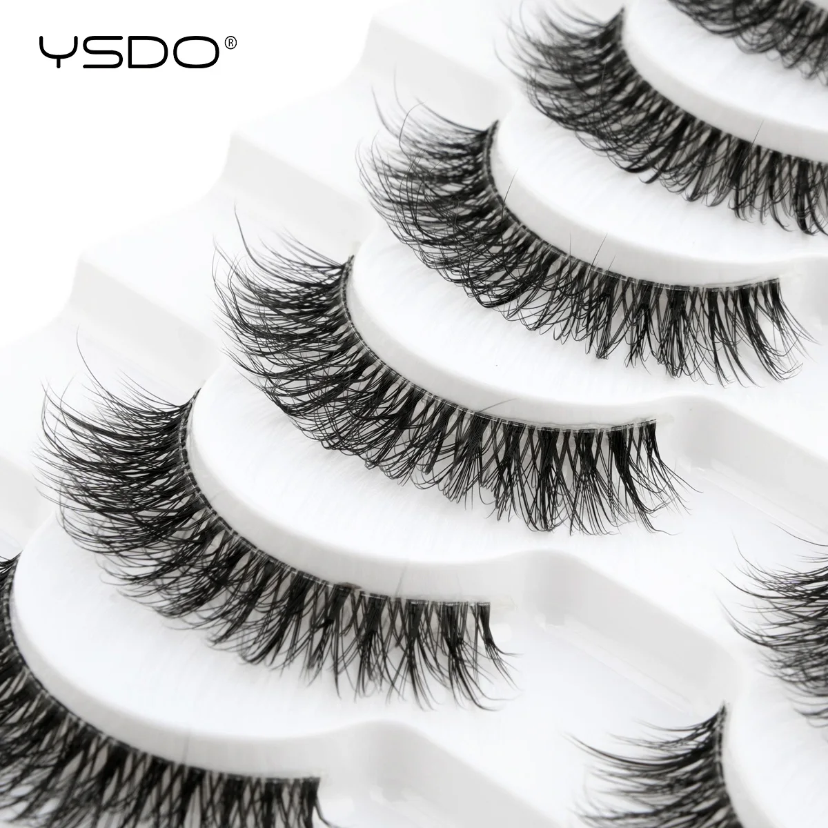 YSDO 10 paia drammatici morbidi finte ciglia di visone 3d ciglia finte lunghe naturali trucco riutilizzabile estensione mezze ciglia