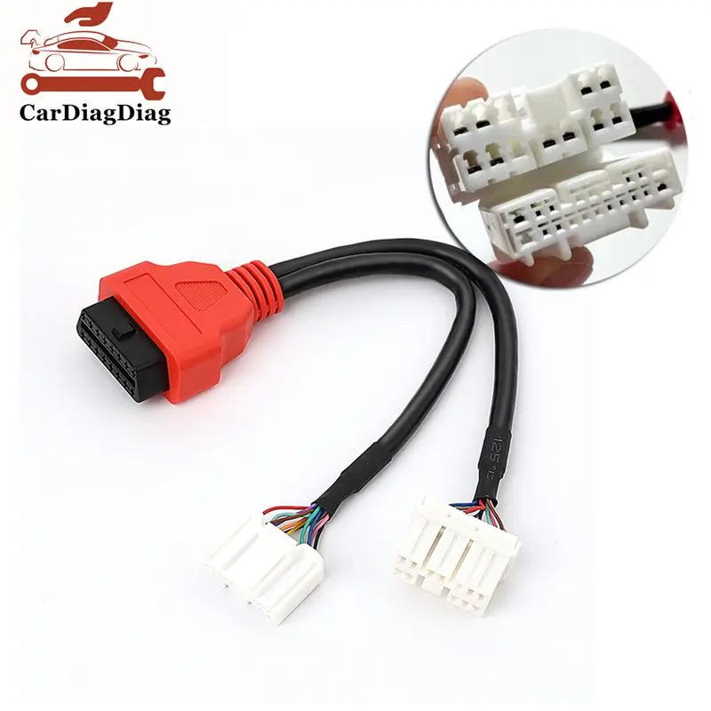 

Для диагностического кабеля Tesla, 16-контактный жгут адаптера OBD2, 12P + 20P, линия преобразования с двойной головкой для Tesla 3 и Y, лучшая цена