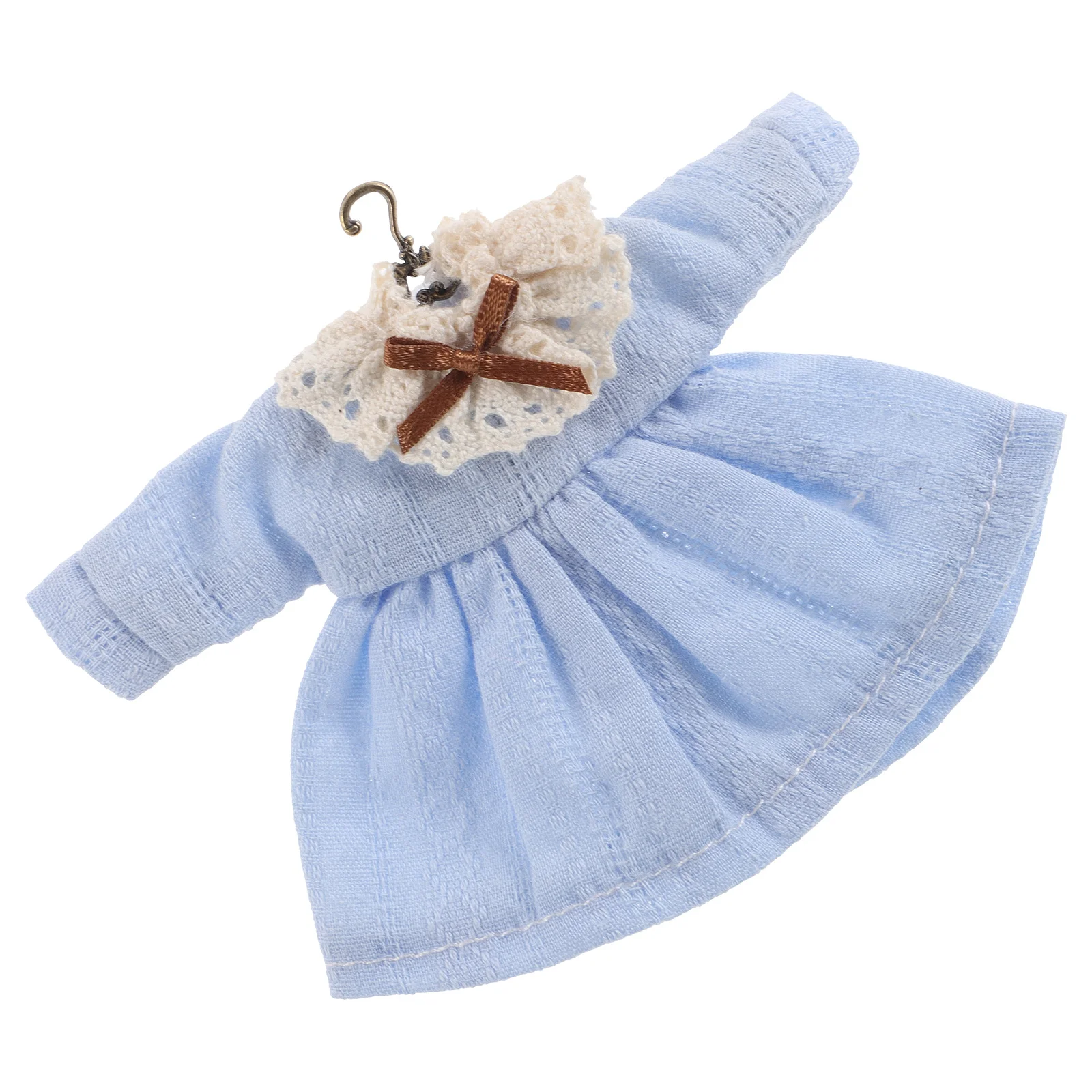 

Charming Floral Lace-Neck Miniature Dress Ob11 Princess Costume Accessories for Dollhouse and Photography Ob11 Clothes