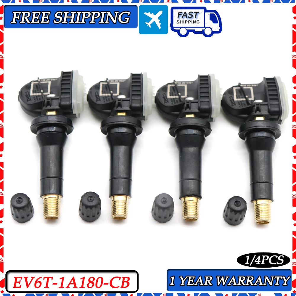 

XUAN 4PCS TPMS Tire Pressure Monitor Sensor EV6T-1A180-CB For Ford Escape Explorer B-Max C-Max Ecosport Expedition EV6T-1A150-CB