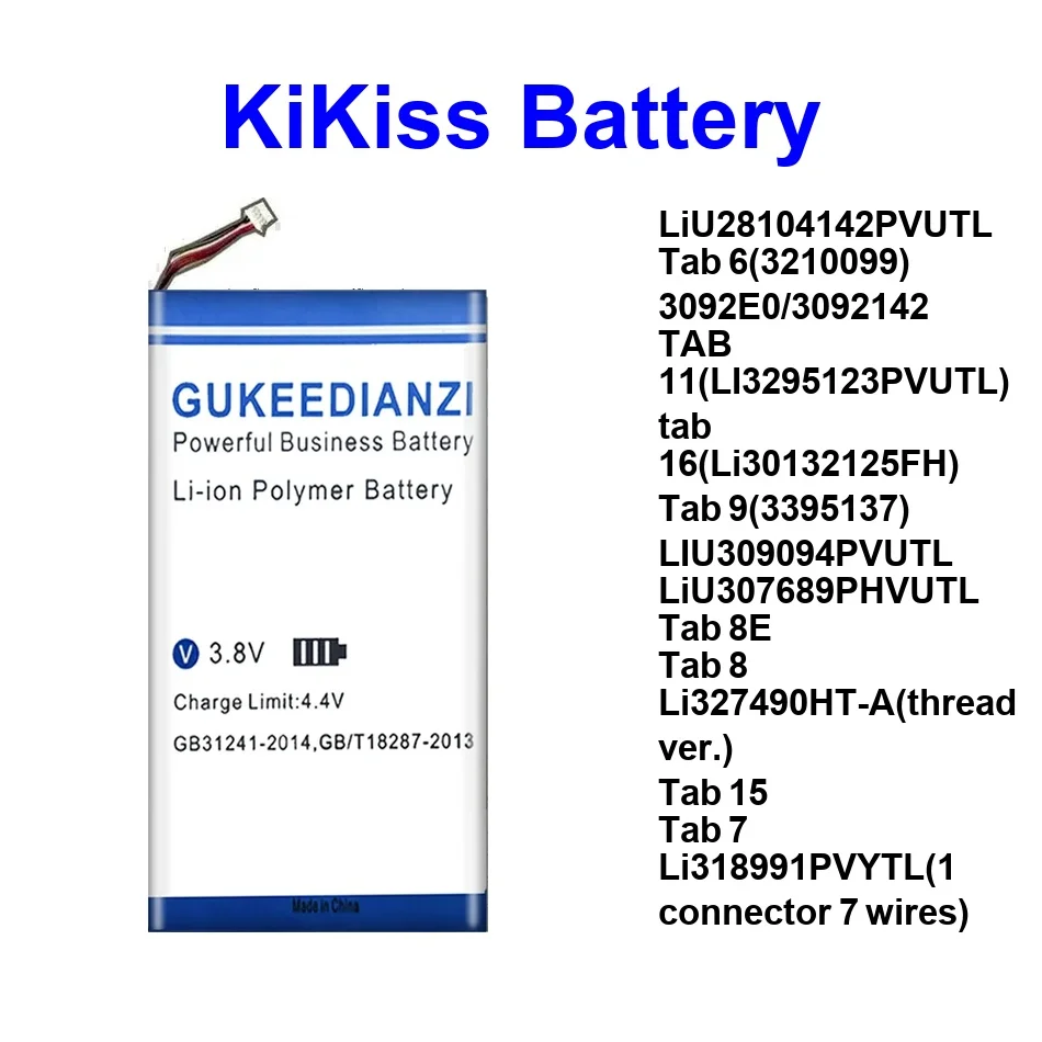 

Аккумулятор для планшета LiU307689PHVUTL 6300-15000 мАч для Blackview Tab 8E 1 6 8 9 10.1 11 12 13 15 16 18 90 7 Wires Pro