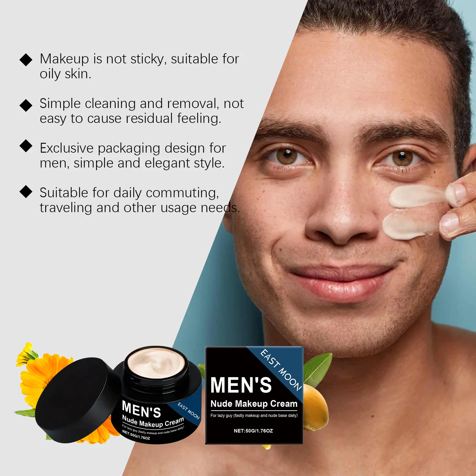 メンズトーンアップBBクリームナチュラルヌードルックフェイスベースシアーカバレッジ保湿オイルコントロールメイクアップ男性用日常使用