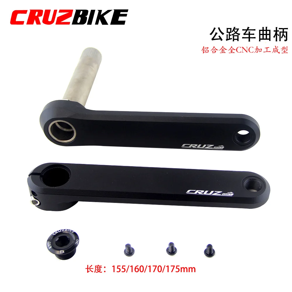 CRUZbike Road Bike Crankset 155/160/165/170/175mm Crank 9/10/11/12 Speed Double Chainring with Bottom Bracket