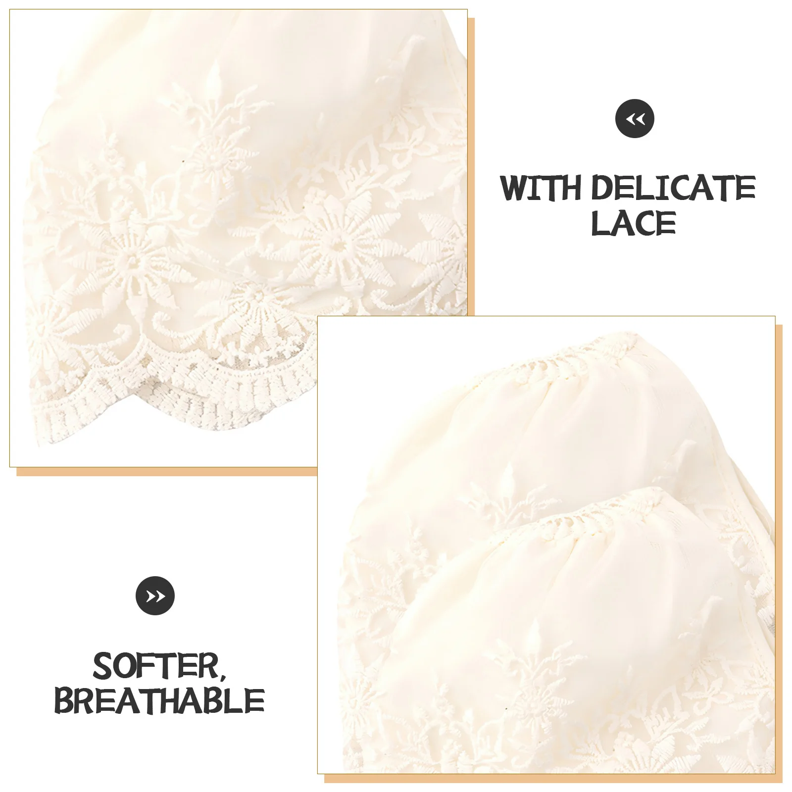 2 قطعة بونيه الدانتيل الطفل الوليد فتاة لينة تنفس أغطية الرأس ل المعمودية مخصصة التصوير الطفل الأغطية 0-6 أشهر #5