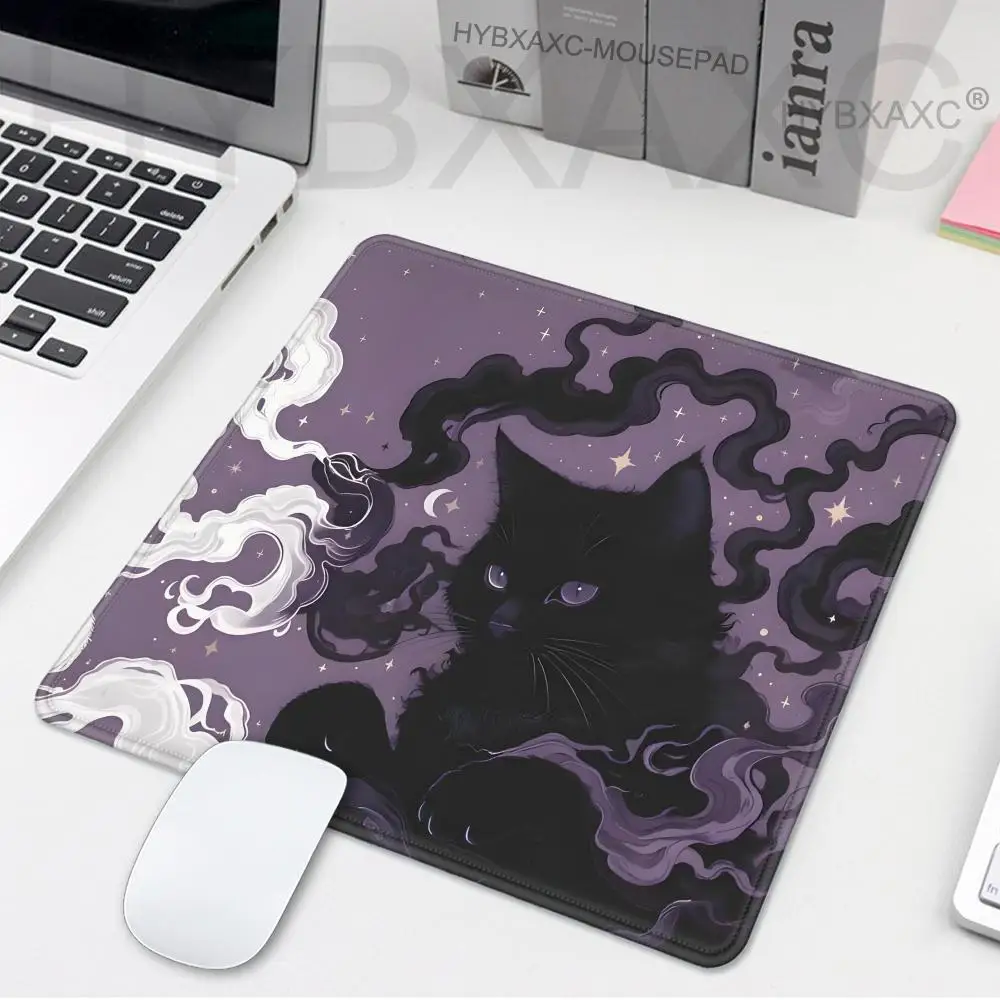 Magic Gothic Witchy Tarot Purple Night Sky Mouse Pad Gaming Accessories Office Gamer Keyboard Mat Yin Yang Cosmic Cats Mousepad