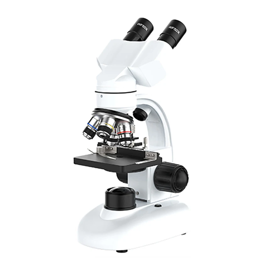 Microscópio Biológico hd Zoom 6000x20000x Microscópio Digital Led Lab Composto com Wide-field 10x e 50x Oculares para Laboratório