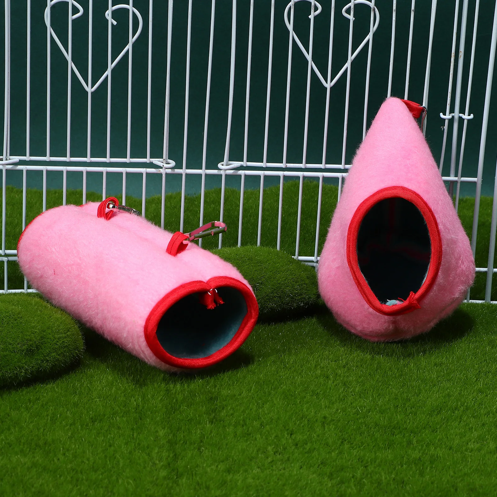 

1Set Pink Cotton Small Pet Bed Hanging Warm Hamster Nest Sleeping Tunnel Resting Bed Pet Sleeping Beds Warm Nests