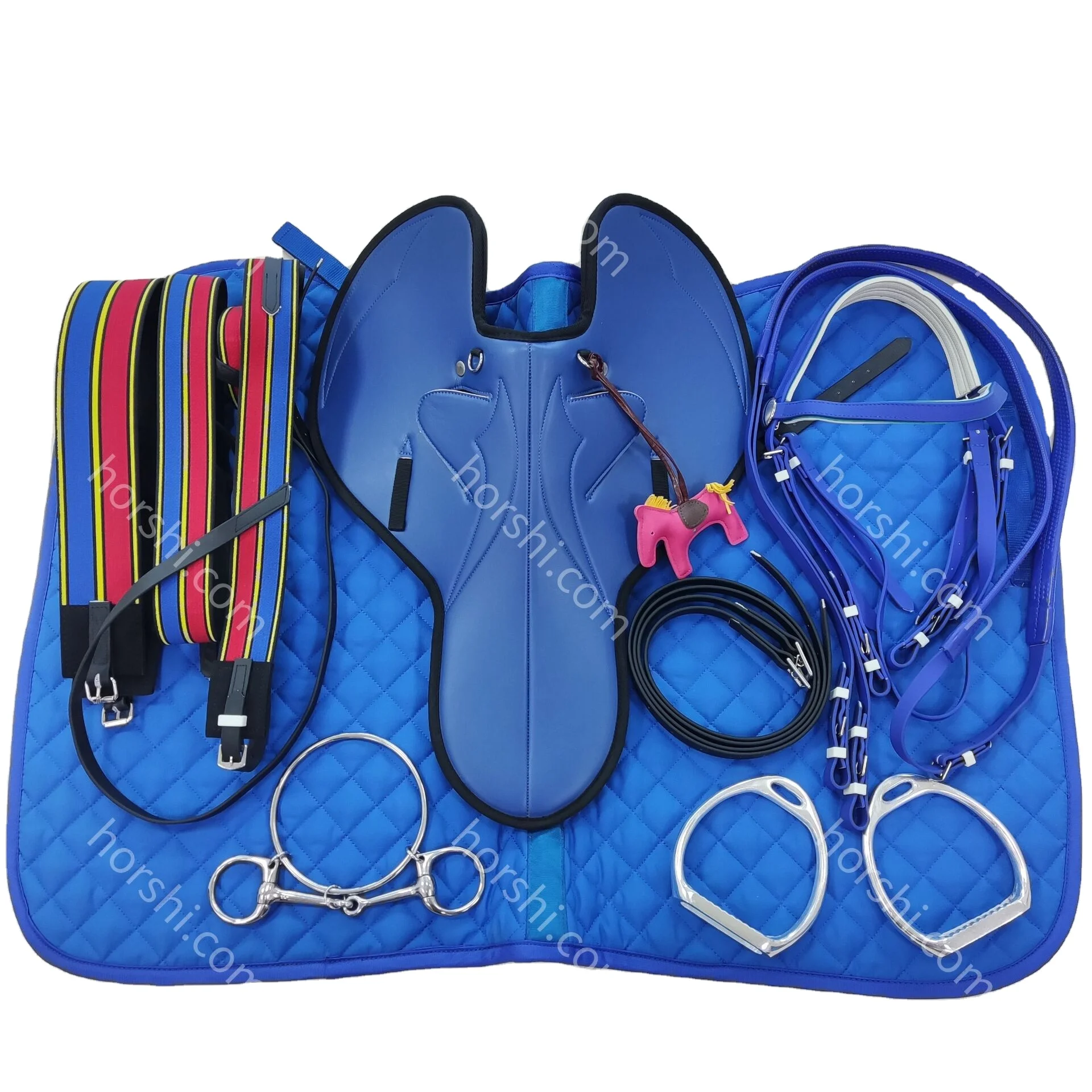 

New Arrival Lightweight Horse Racing Saddle Set Equestrian Equipment Saddle Tack Set