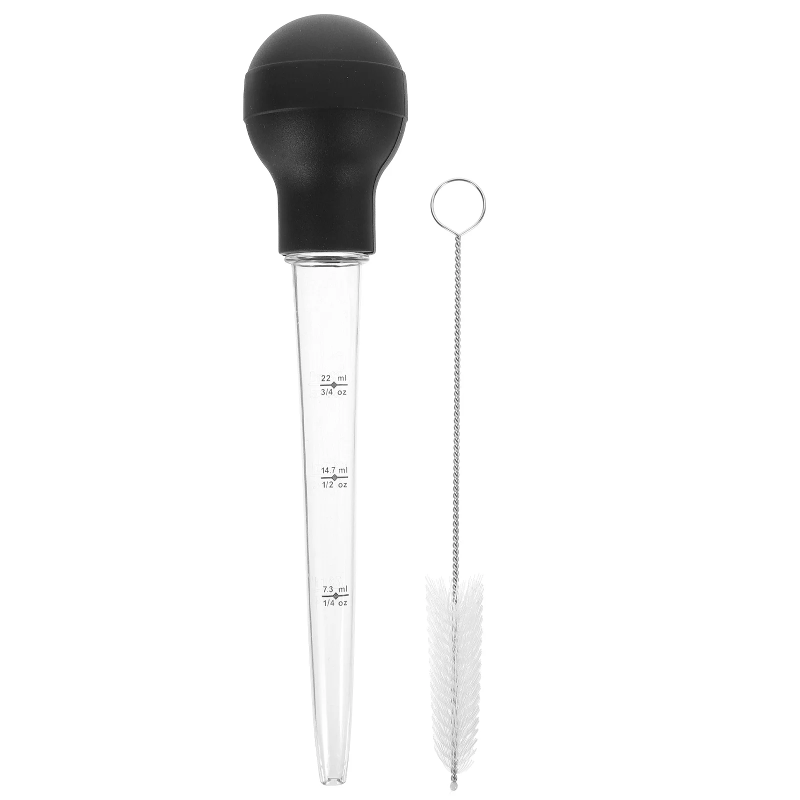 

Silicone Turkey Baster Graduated Marked Clear Tube Flexible Marinade Oil Drip Pump Basting Sauce Barbecue Kitchen Dropper