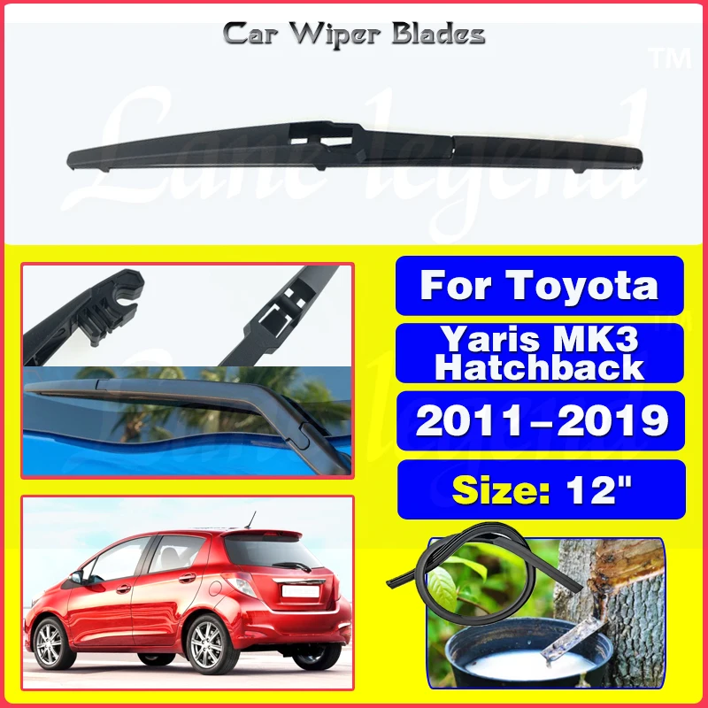 

12" Rear Windshield Windscreen Washer Wiper Blade For Toyota Yaris MK3 Hatchback 2011 - 2019 Car Accessories Accsesories