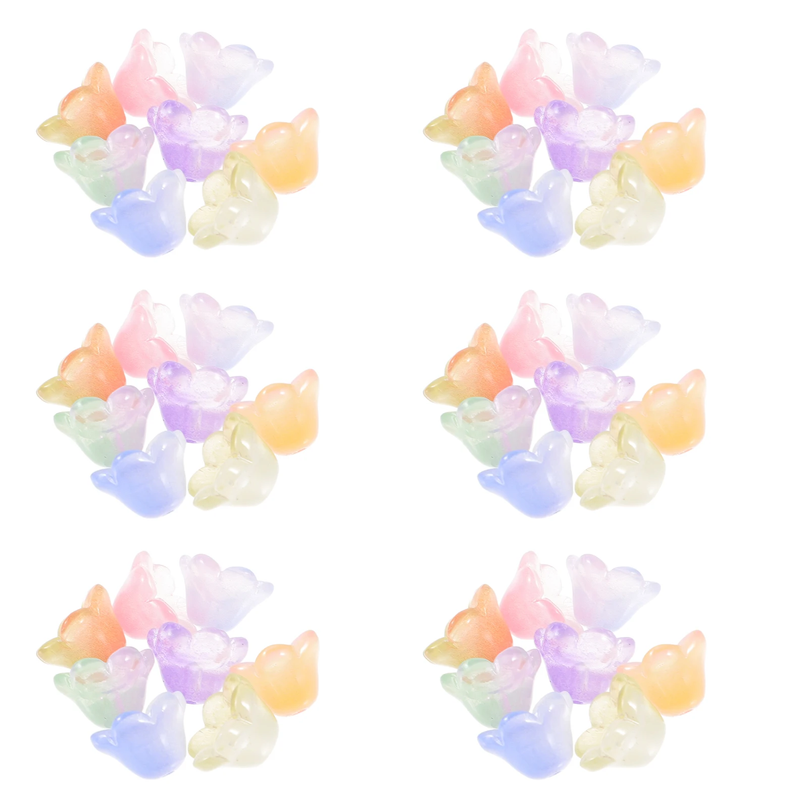

100pcs Flower Beads Smooth Sturdy Beads Jewelry Making Crafts Decorative Bracelet Necklace Earrings